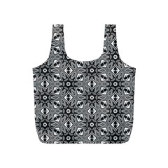 Black And White Pattern Full Print Recycle Bag (s)