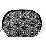 Black And White Pattern Accessory Pouch (Medium) Back