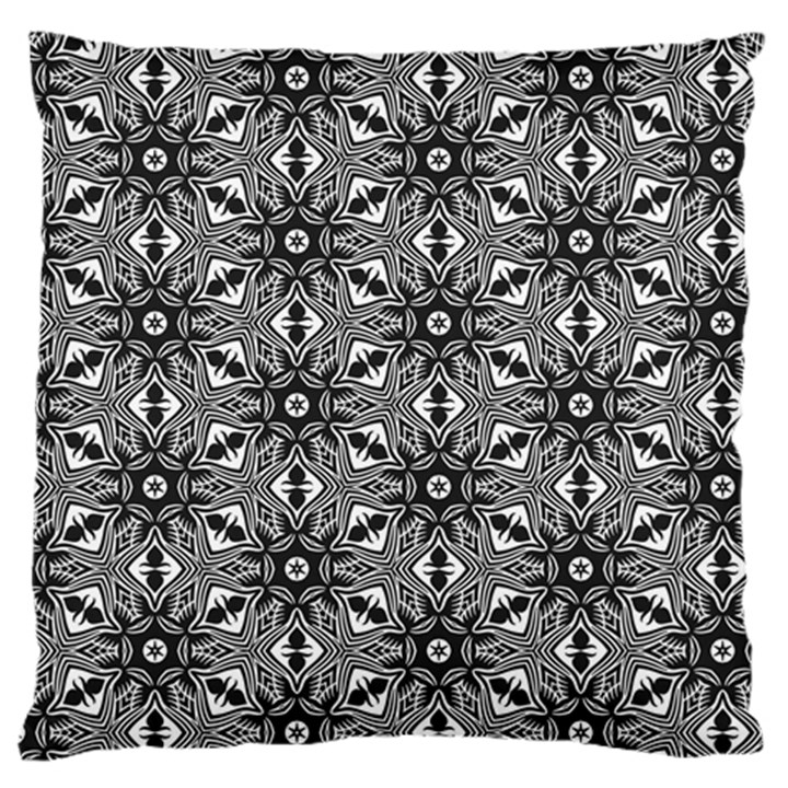 Black And White Pattern Large Flano Cushion Case (Two Sides)