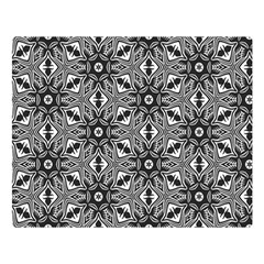 Black And White Pattern Double Sided Flano Blanket (large) 