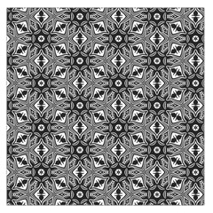 Black And White Pattern Large Satin Scarf (square) by HermanTelo