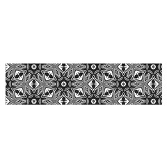 Black And White Pattern Satin Scarf (oblong)