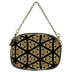 Pattern Stained Glass Triangles Chain Purse (one Side) by HermanTelo