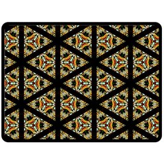 Pattern Stained Glass Triangles Fleece Blanket (large) 