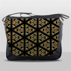 Pattern Stained Glass Triangles Messenger Bag by HermanTelo