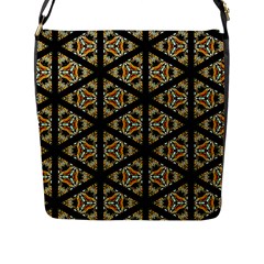 Pattern Stained Glass Triangles Flap Closure Messenger Bag (l)