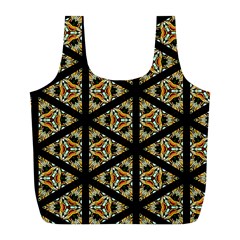 Pattern Stained Glass Triangles Full Print Recycle Bag (l)