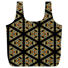 Pattern Stained Glass Triangles Full Print Recycle Bag (xxl)