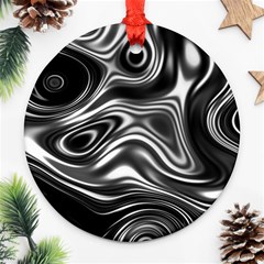 Wave Abstract Lines Ornament (round) by HermanTelo