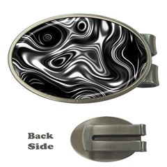 Wave Abstract Lines Money Clips (oval)  by HermanTelo