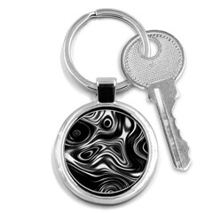 Wave Abstract Lines Key Chain (round) by HermanTelo