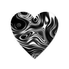 Wave Abstract Lines Heart Magnet by HermanTelo