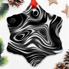 Wave Abstract Lines Snowflake Ornament (two Sides)