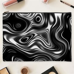 Wave Abstract Lines Cosmetic Bag (xxxl) by HermanTelo