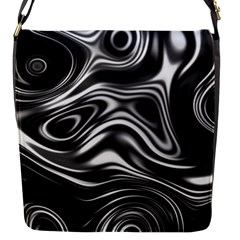 Wave Abstract Lines Flap Closure Messenger Bag (s)