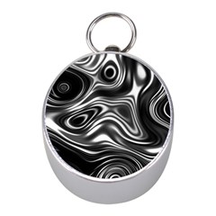 Wave Abstract Lines Mini Silver Compasses by HermanTelo