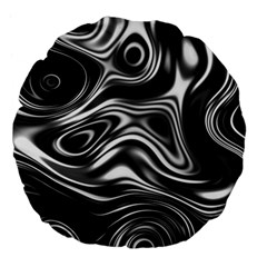 Wave Abstract Lines Large 18  Premium Flano Round Cushions