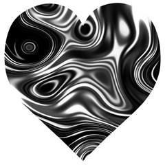 Wave Abstract Lines Wooden Puzzle Heart by HermanTelo