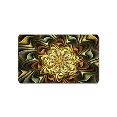 Fractal Flower Petals Gold Magnet (name Card)