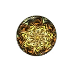 Fractal Flower Petals Gold Hat Clip Ball Marker (10 Pack) by HermanTelo