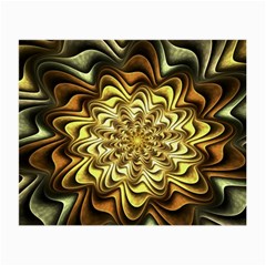 Fractal Flower Petals Gold Small Glasses Cloth