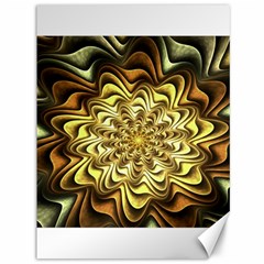 Fractal Flower Petals Gold Canvas 36  X 48  by HermanTelo