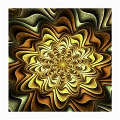 Fractal Flower Petals Gold Medium Glasses Cloth