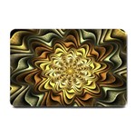 Fractal Flower Petals Gold Small Doormat  24 x16  Door Mat