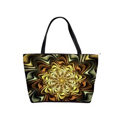 Fractal Flower Petals Gold Classic Shoulder Handbag