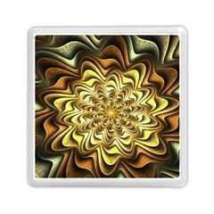 Fractal Flower Petals Gold Memory Card Reader (square)