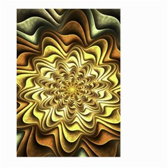 Fractal Flower Petals Gold Large Garden Flag (two Sides)