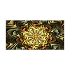 Fractal Flower Petals Gold Yoga Headband