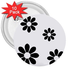 Land Of Flowers 3  Buttons (10 Pack)  by moonlightladybug