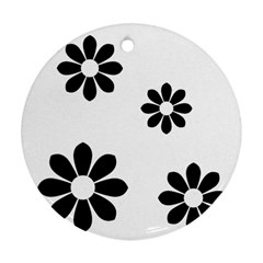 Land Of Flowers Round Ornament (two Sides) by moonlightladybug