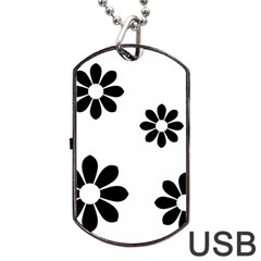 Land Of Flowers Dog Tag Usb Flash (two Sides) by moonlightladybug