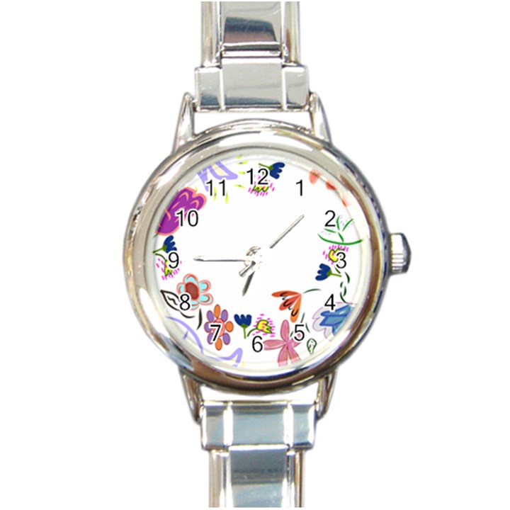 I am Fun  Round Italian Charm Watch