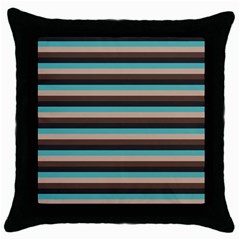 Stripey 1 Throw Pillow Case (black) by anthromahe