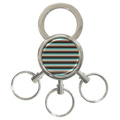 Stripey 1 3-ring Key Chain by anthromahe