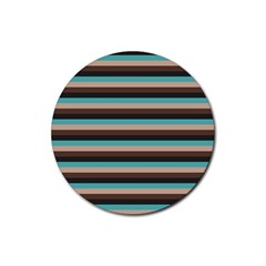 Stripey 1 Rubber Round Coaster (4 Pack)  by anthromahe