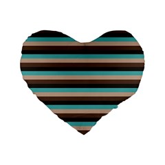 Stripey 1 Standard 16  Premium Heart Shape Cushions by anthromahe