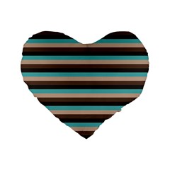 Stripey 1 Standard 16  Premium Flano Heart Shape Cushions