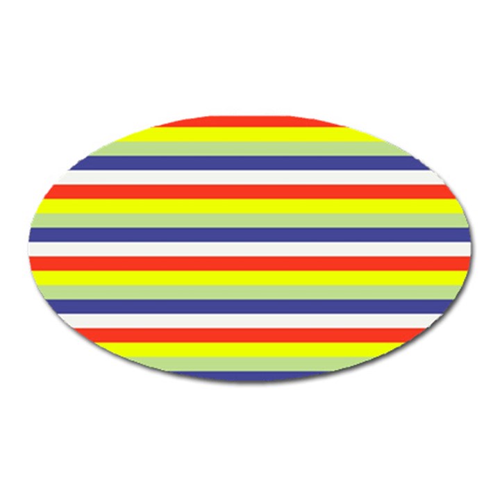 Stripey 2 Oval Magnet