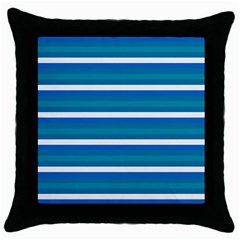 Stripey 3 Throw Pillow Case (black) by anthromahe