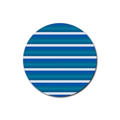 Stripey 3 Rubber Round Coaster (4 Pack)  by anthromahe