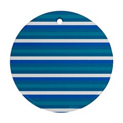 Stripey 3 Round Ornament (two Sides) by anthromahe