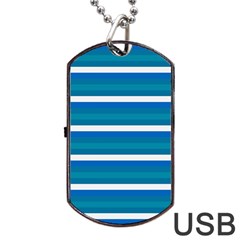 Stripey 3 Dog Tag Usb Flash (one Side) by anthromahe