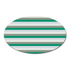 Stripey 4 Oval Magnet