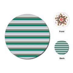 Stripey 4 Playing Cards Single Design (round) by anthromahe