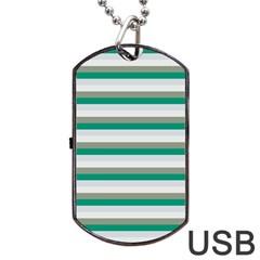 Stripey 4 Dog Tag Usb Flash (one Side) by anthromahe