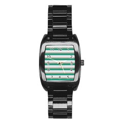 Stripey 4 Stainless Steel Barrel Watch by anthromahe